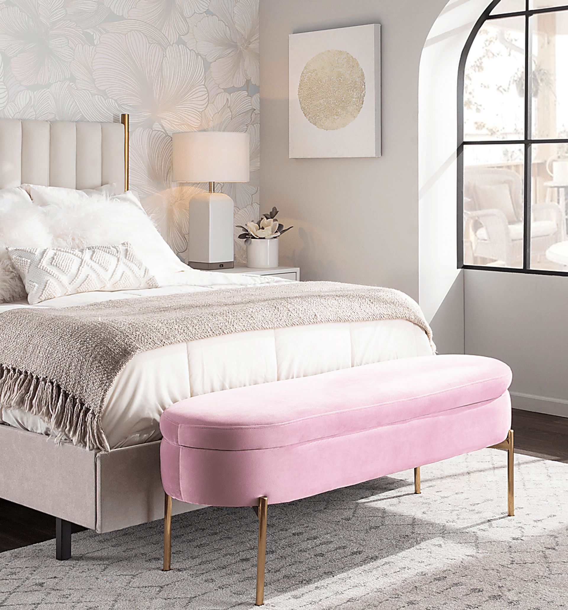 Chardan Blush Storage Bench - Image 12