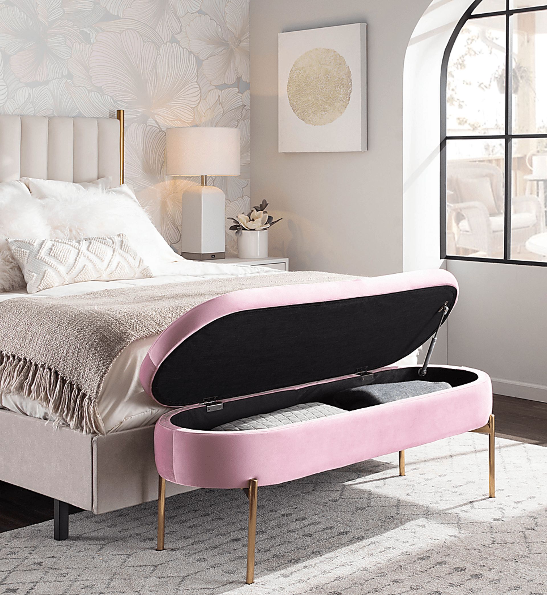 Chardan Blush Storage Bench - Image 13