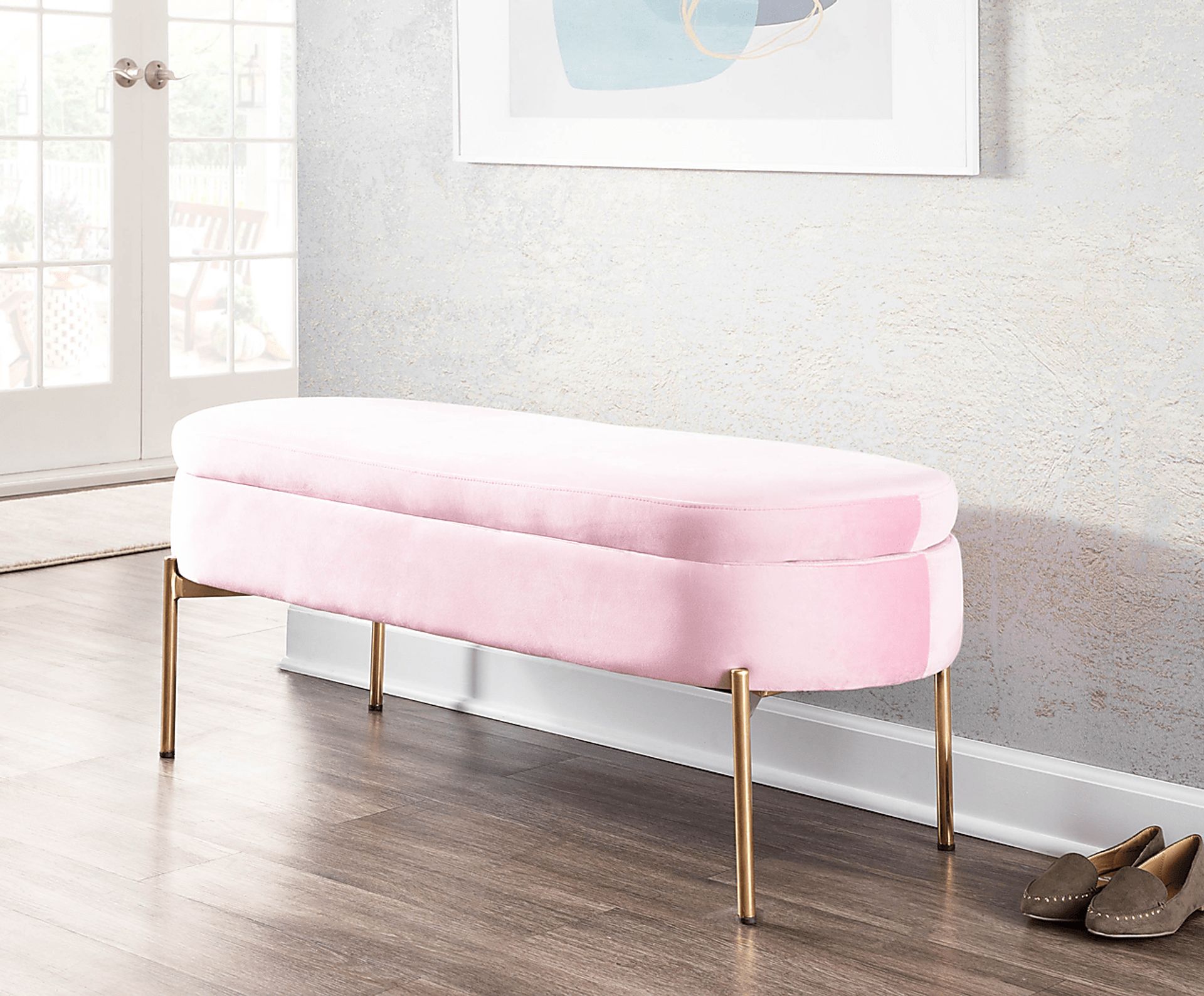 Chardan Blush Storage Bench - Image 10