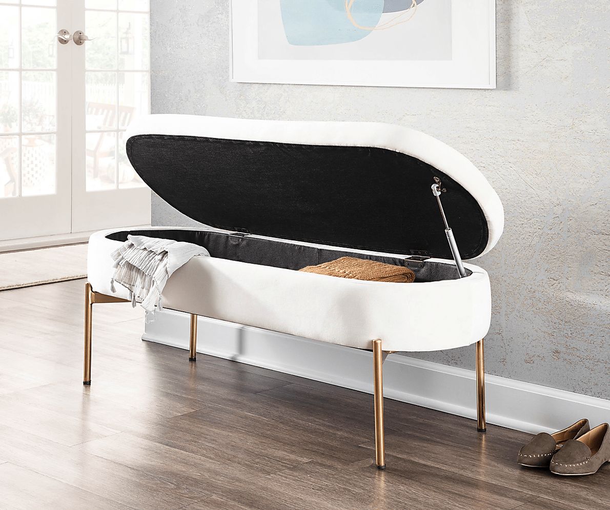Chardan Cream Storage Bench