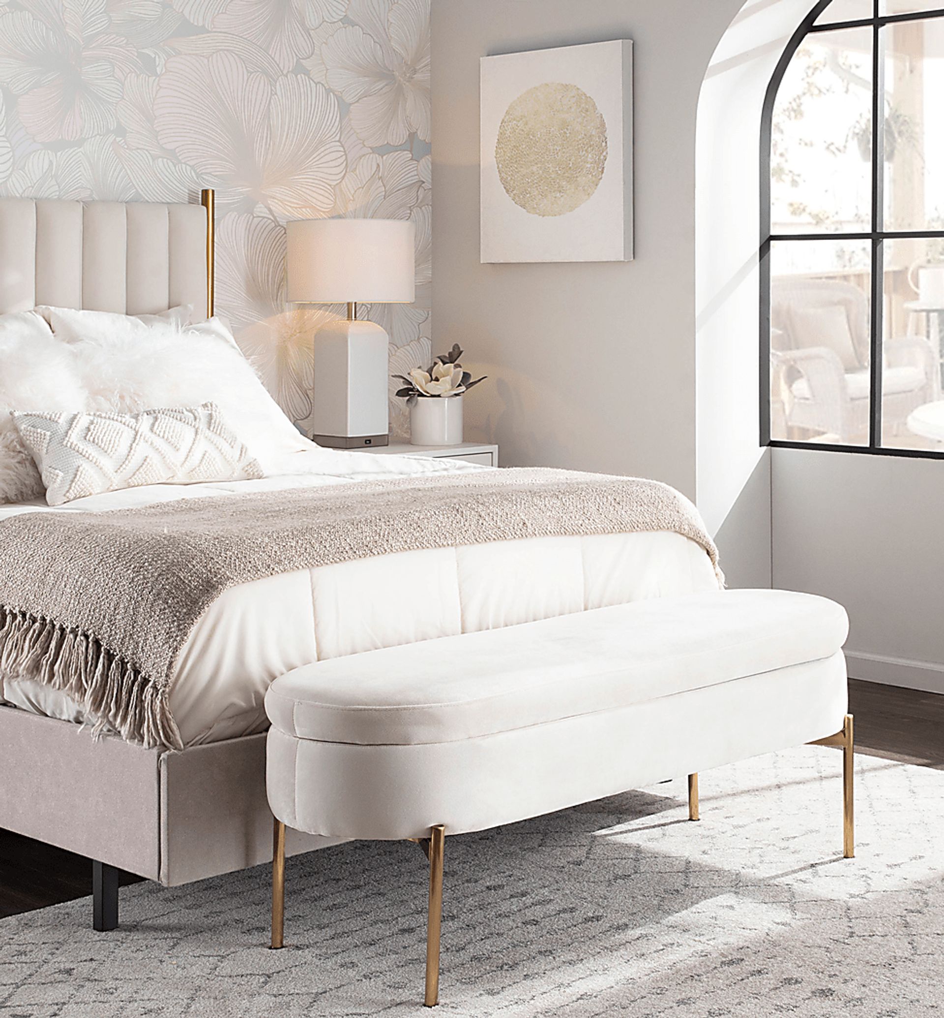 Chardan Cream Storage Bench - Image 13