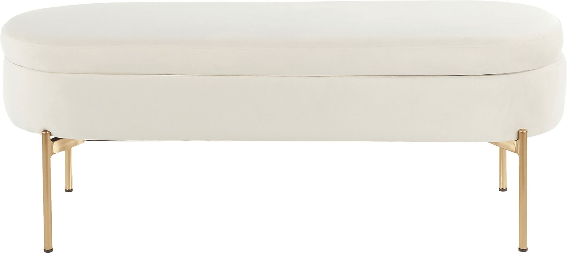 Chardan Cream Storage Bench - Image 3