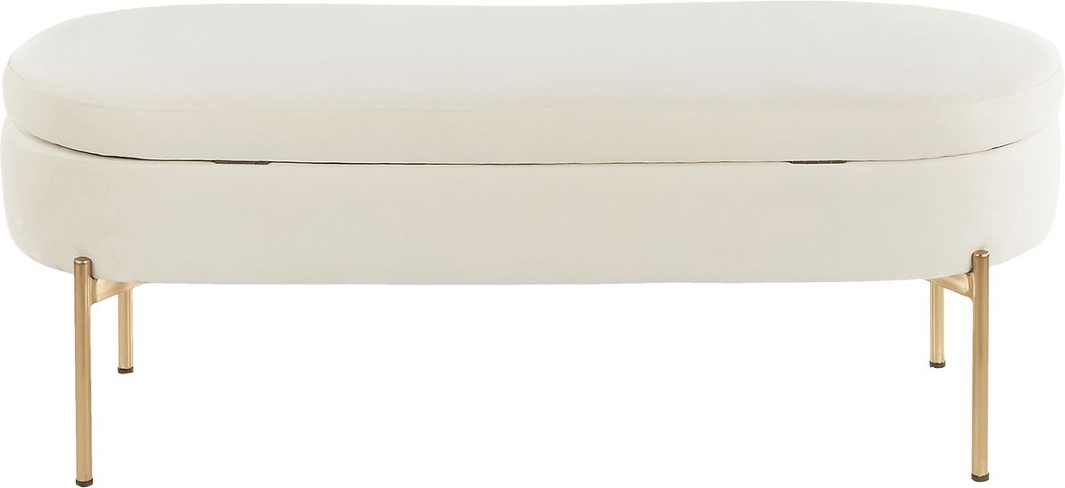 Chardan Cream Storage Bench