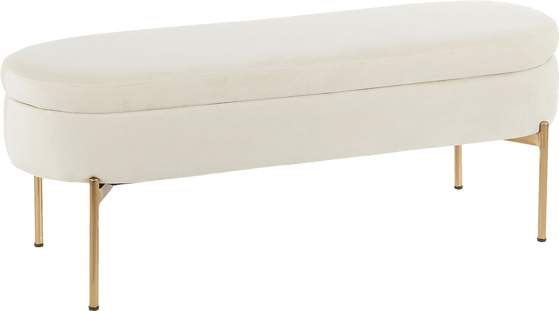 Chardan Cream Storage Bench - Image 1