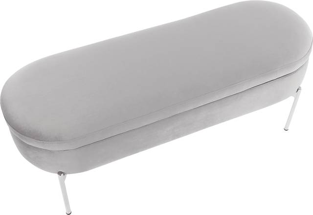 Chardan Gray Storage Bench - Thumbnail - Image 2