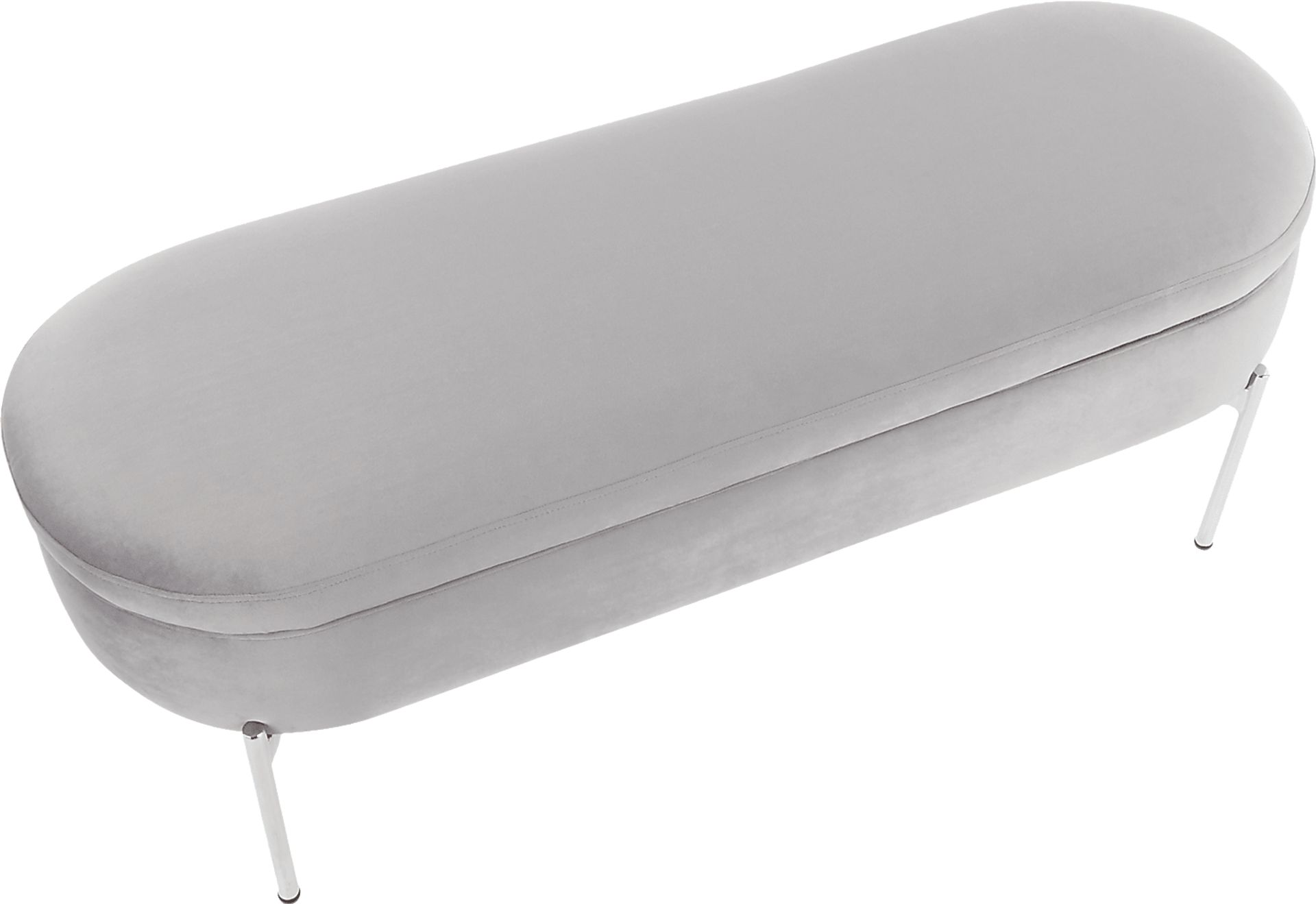 Chardan Gray Storage Bench - Image 2