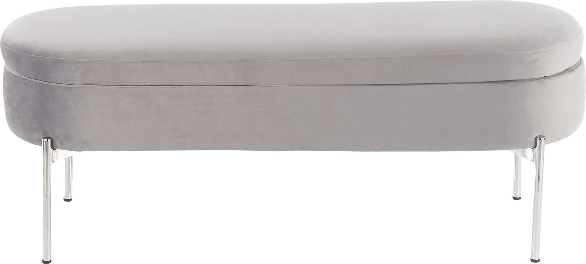 Chardan Gray Storage Bench - Image 3