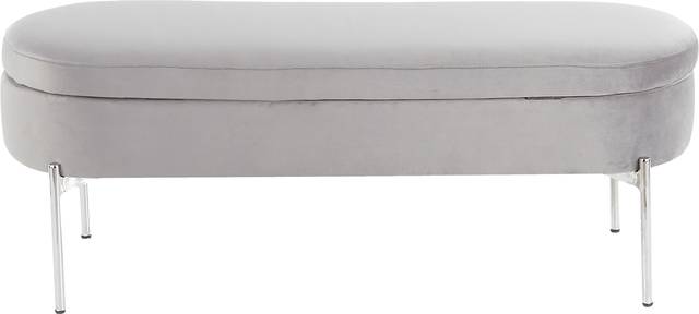 Chardan Gray Storage Bench - Thumbnail - Image 4