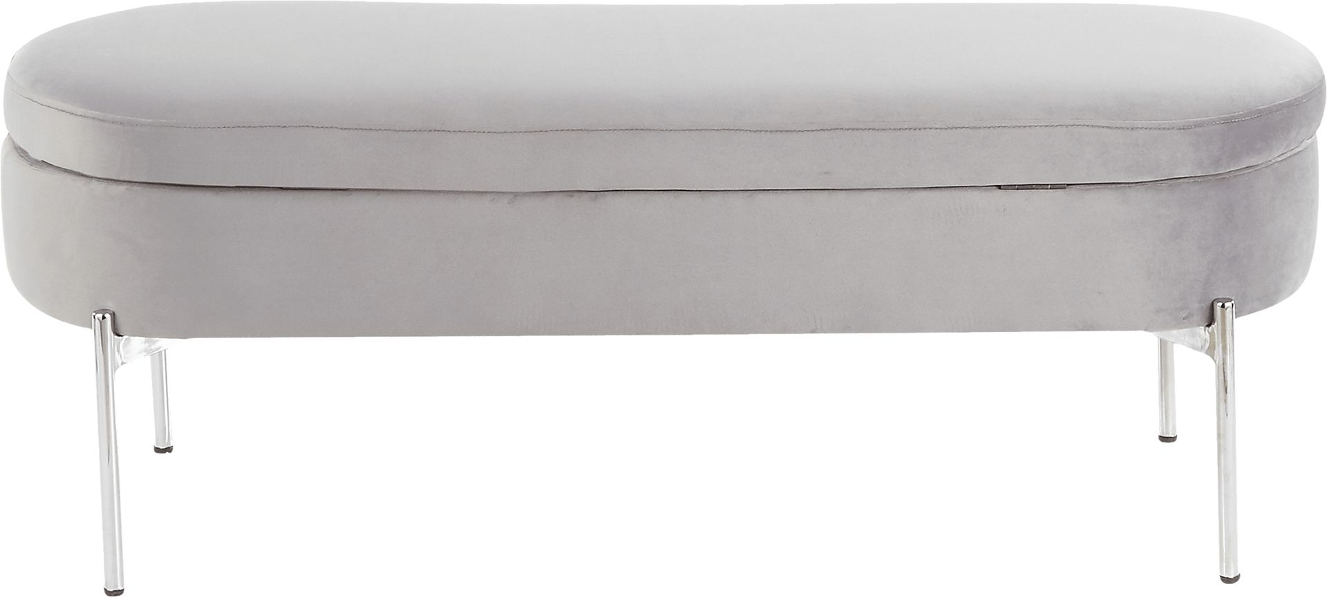 Chardan Gray Storage Bench - Image 4