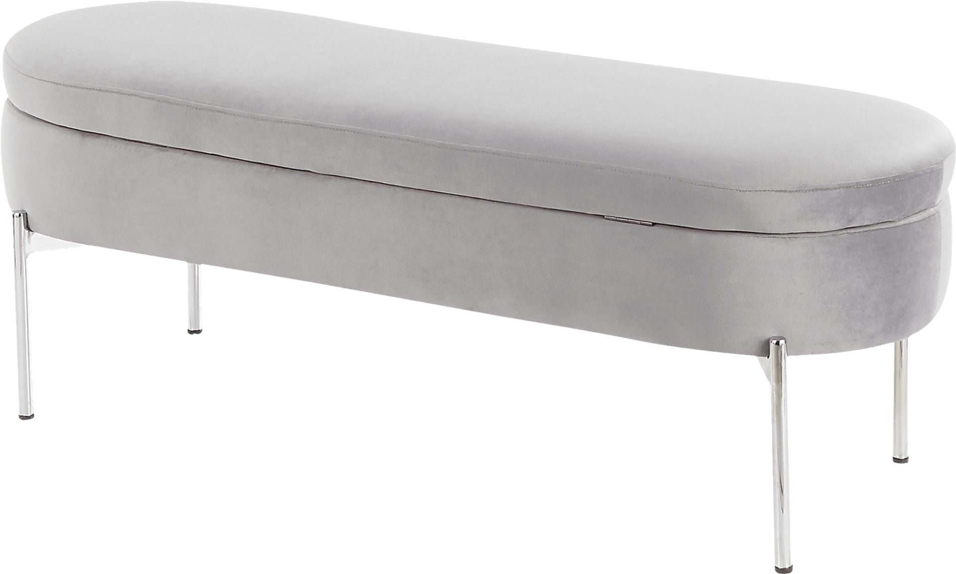 Chardan Gray Storage Bench - Image 5