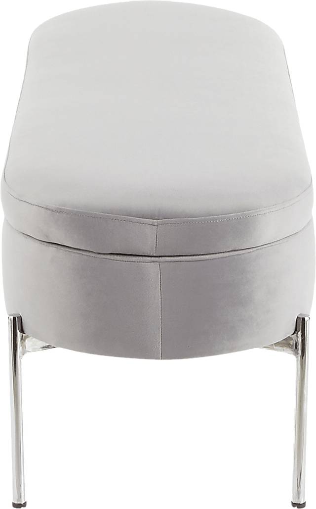 Chardan Gray Storage Bench - Thumbnail - Image 6