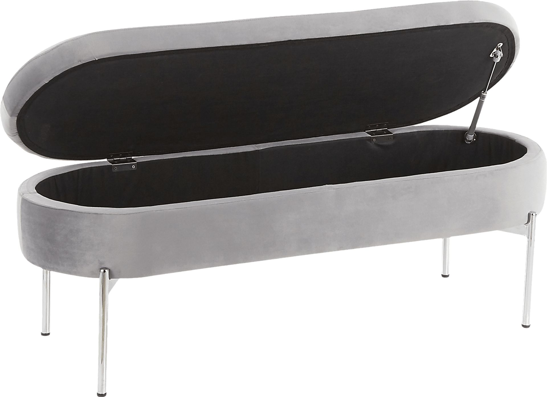 Chardan Gray Storage Bench - Image 7