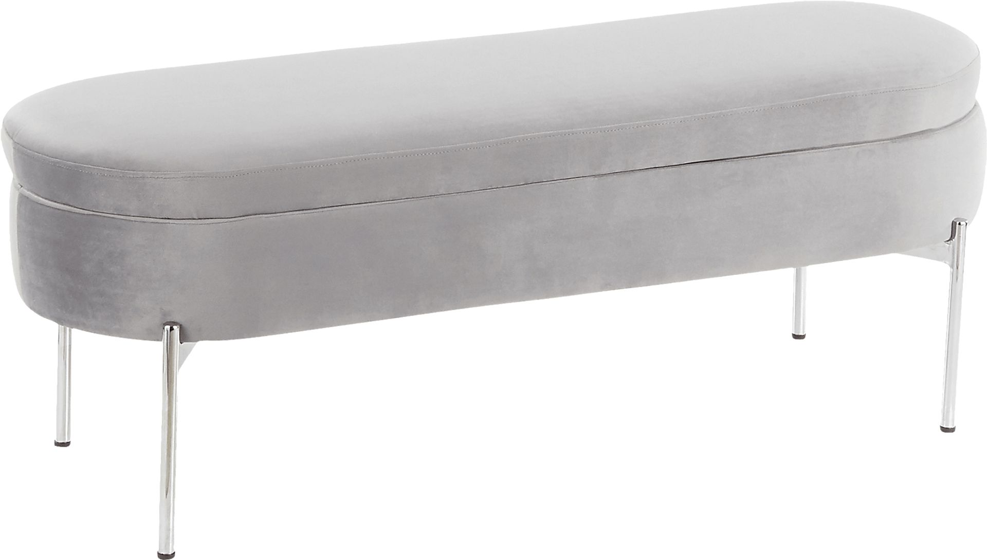 Chardan Gray Storage Bench - Image 1