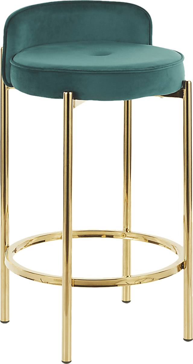 Chardan Green Counter Height Stool, Set of 2 - Thumbnail - Image 2