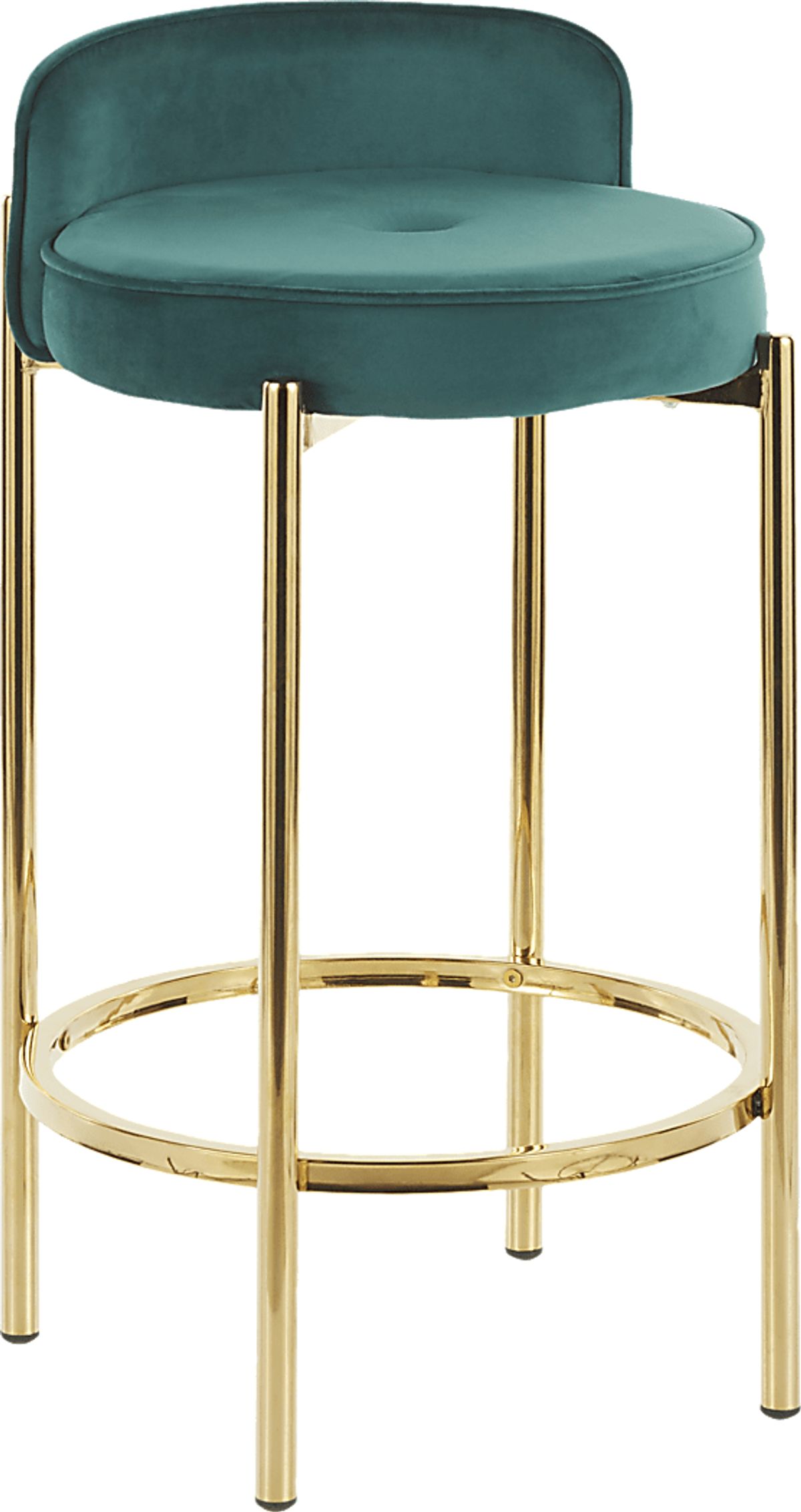 Chardan Gold Colors,Metal Green Counter Height Stool, Set Of 2 | Rooms ...