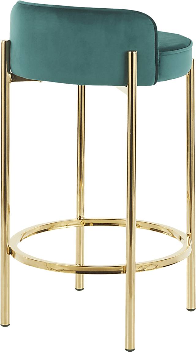 Chardan Green Counter Height Stool, Set of 2 - Thumbnail - Image 4