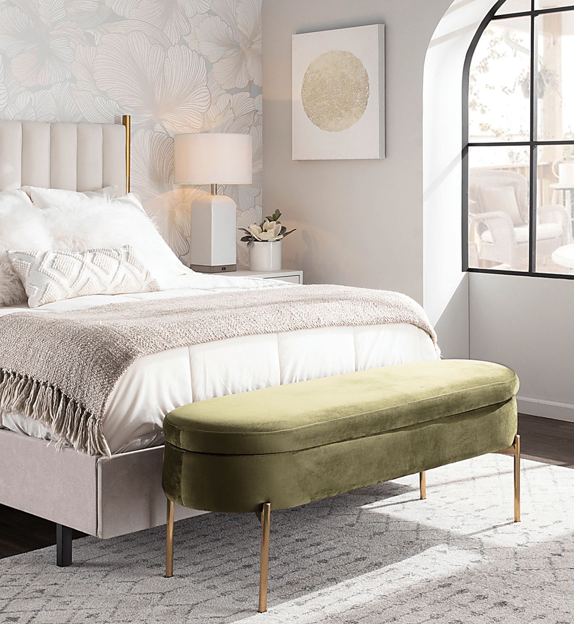 Chardan Green Storage Bench - Image 14