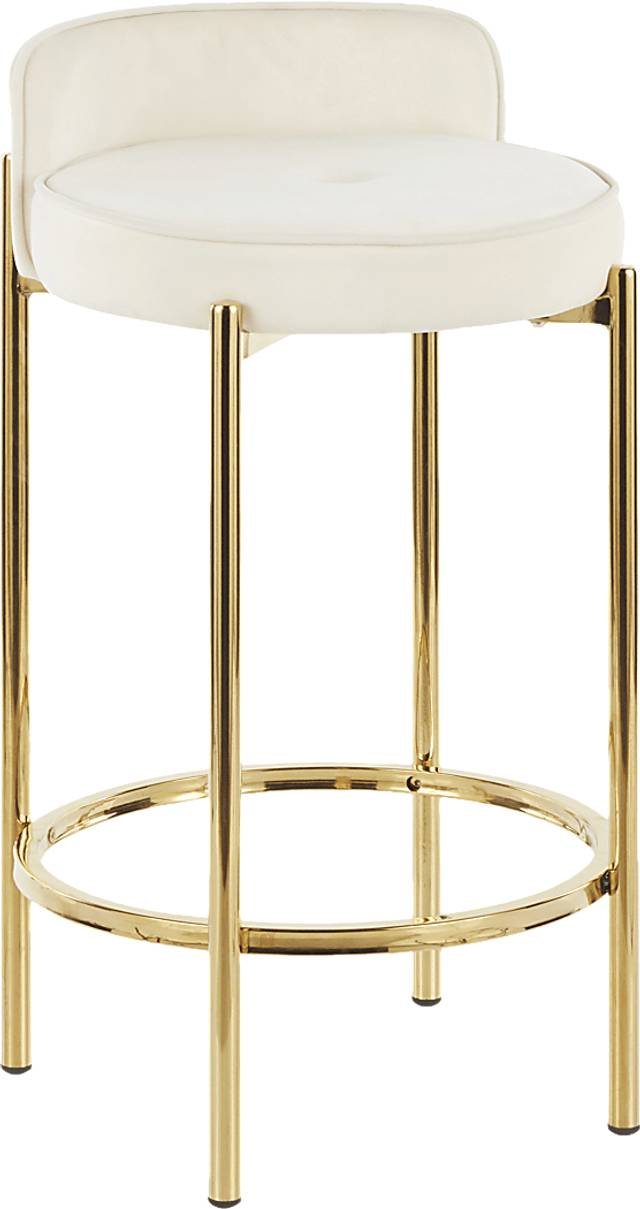 Chardan White Counter Height Stool, Set of 2 - Thumbnail - Image 2