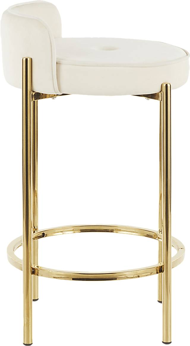 Chardan White Counter Height Stool, Set of 2 - Thumbnail - Image 3