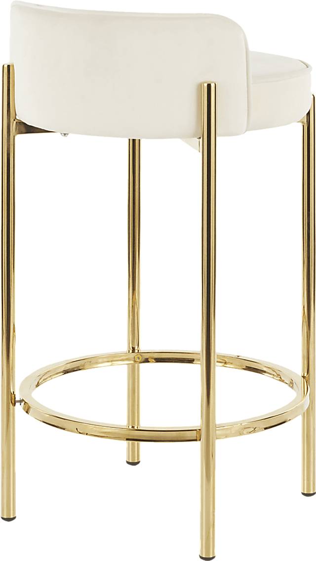 Chardan White Counter Height Stool, Set of 2 - Thumbnail - Image 4
