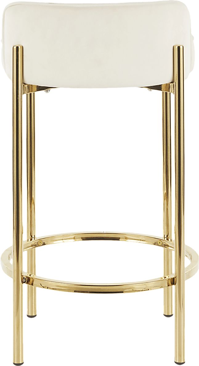 Chardan White Counter Height Stool, Set of 2