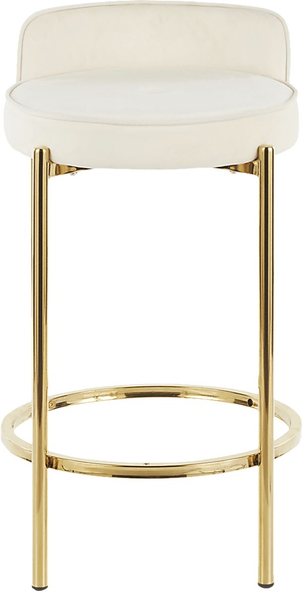 Chardan White Counter Height Stool, Set of 2