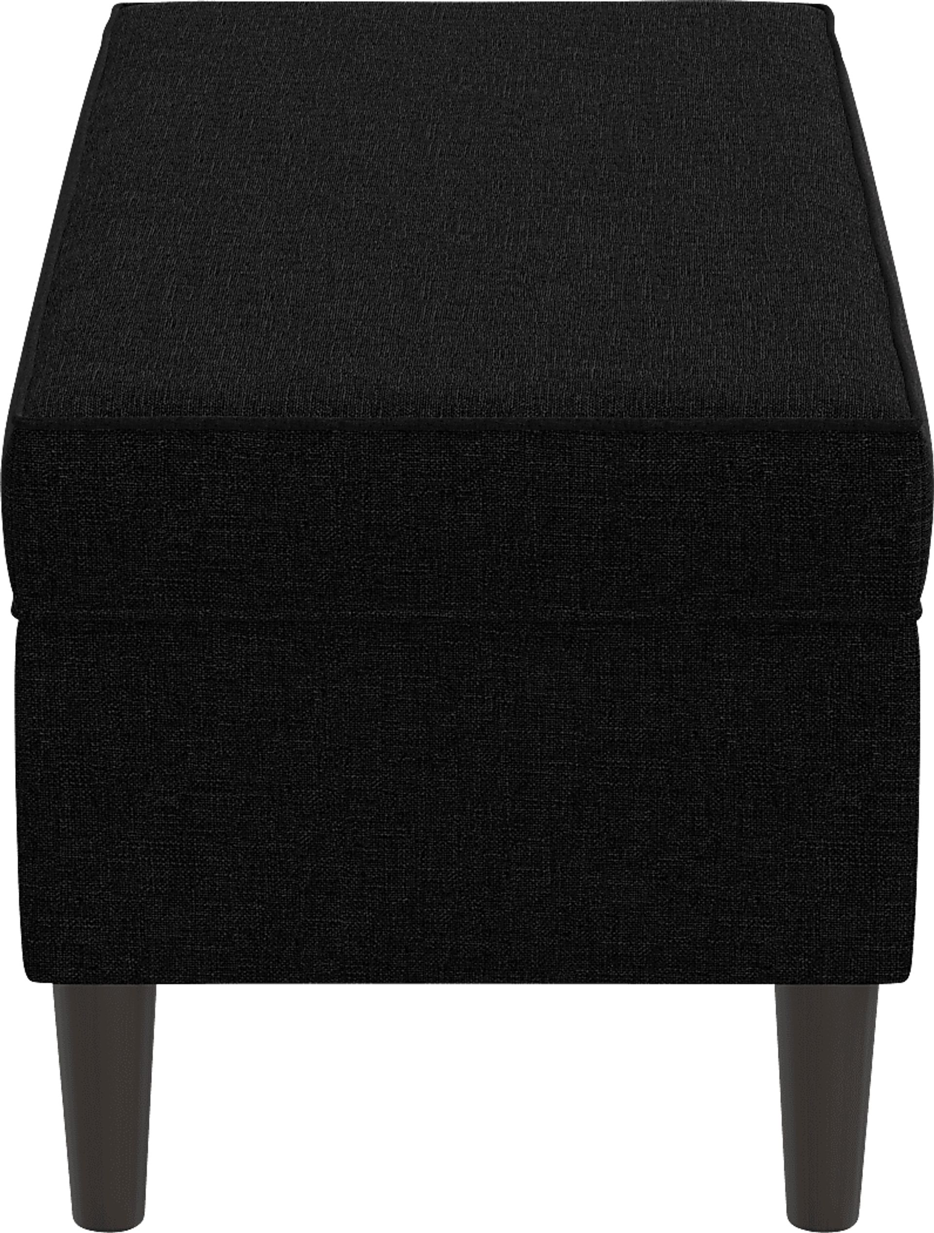 Charette Black Storage Bench - Image 3