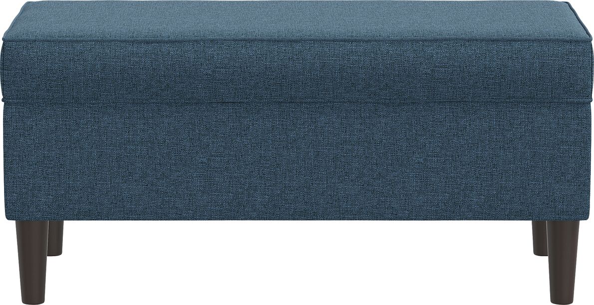 Charette Navy Blue Storage Bench