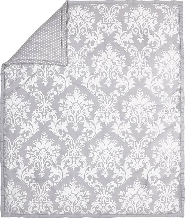 Charisha Gray 3 Pc Baby Bedding Set - Thumbnail - Image 2