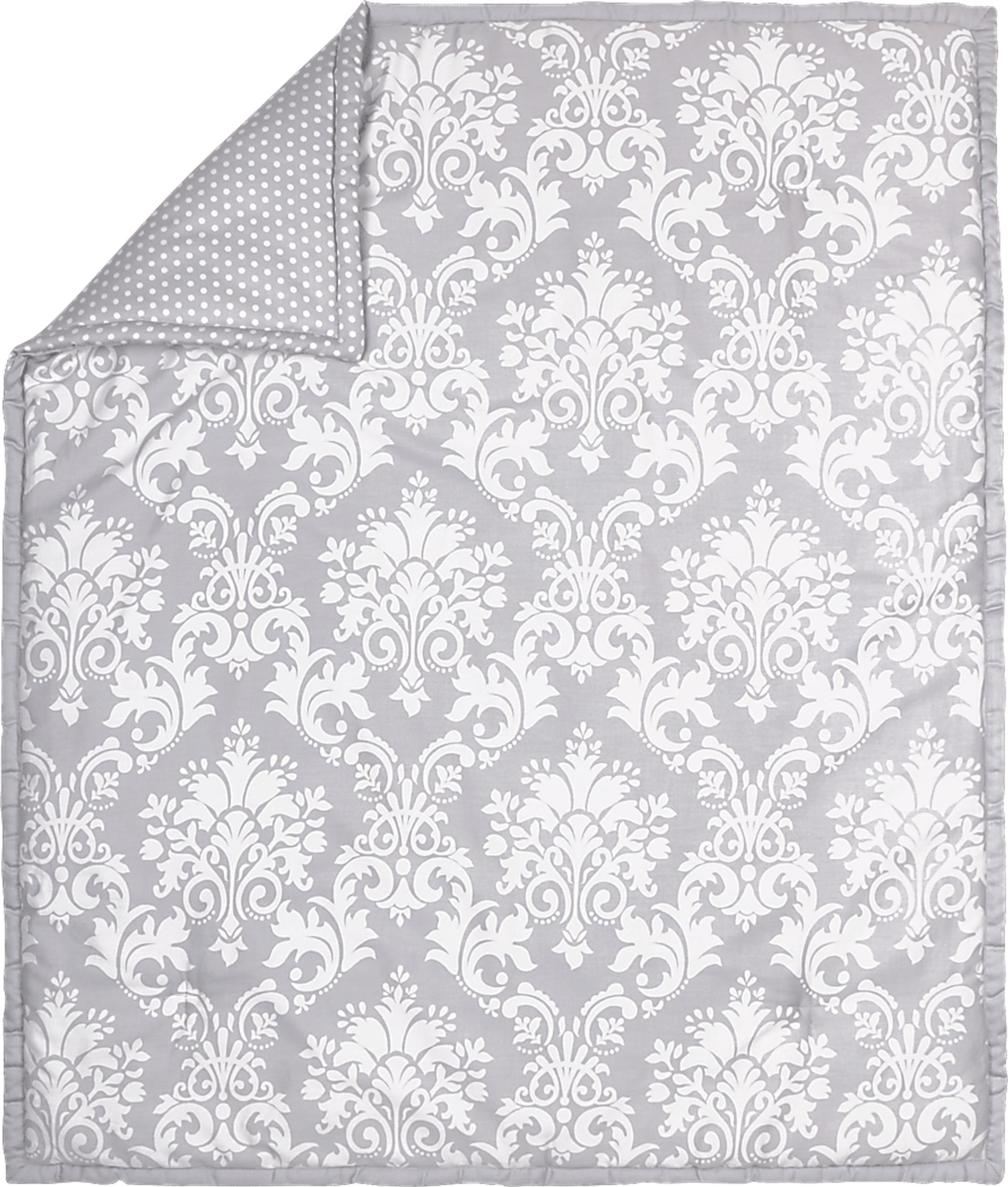 Charisha Gray 3 Pc Baby Bedding Set - Image 2