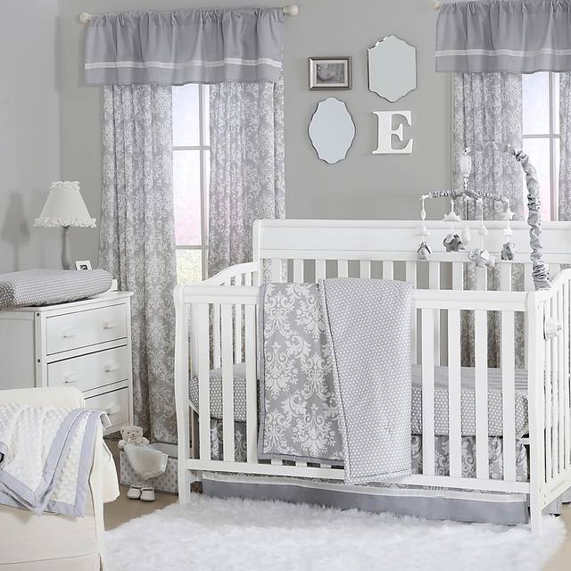 Charisha Gray 3 Pc Baby Bedding Set - Thumbnail - Image 1