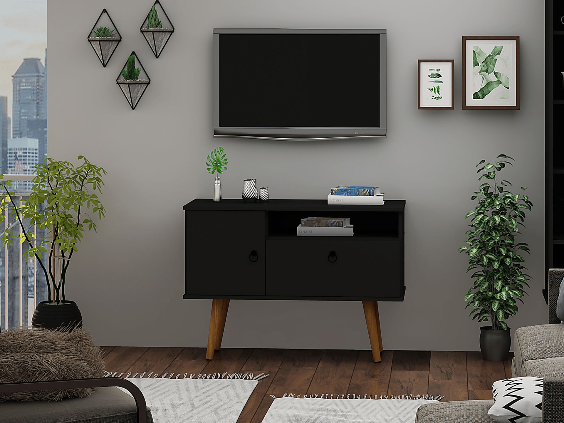 Charlack Black 35.5 in. Console - Image 2