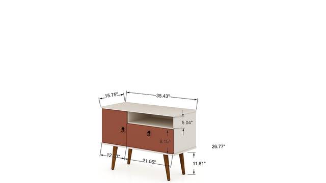 Charlack Dark Orange 35.5 in. Console - Thumbnail - Image 3
