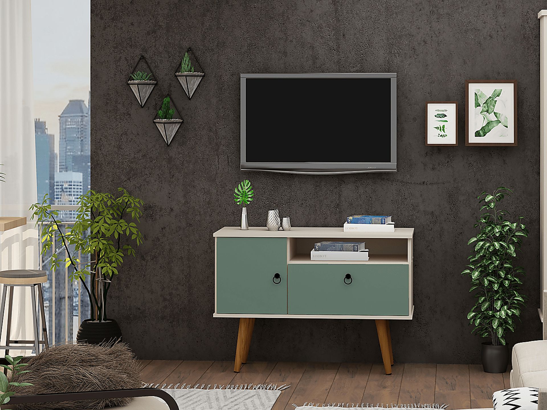 Charlack Mint Green 35.5 in. Console - Image 2