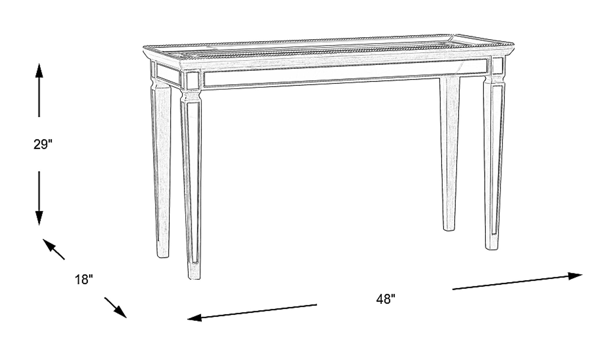 Dimension Image. Please refer to the Dimension Tab on this page for dimension details.