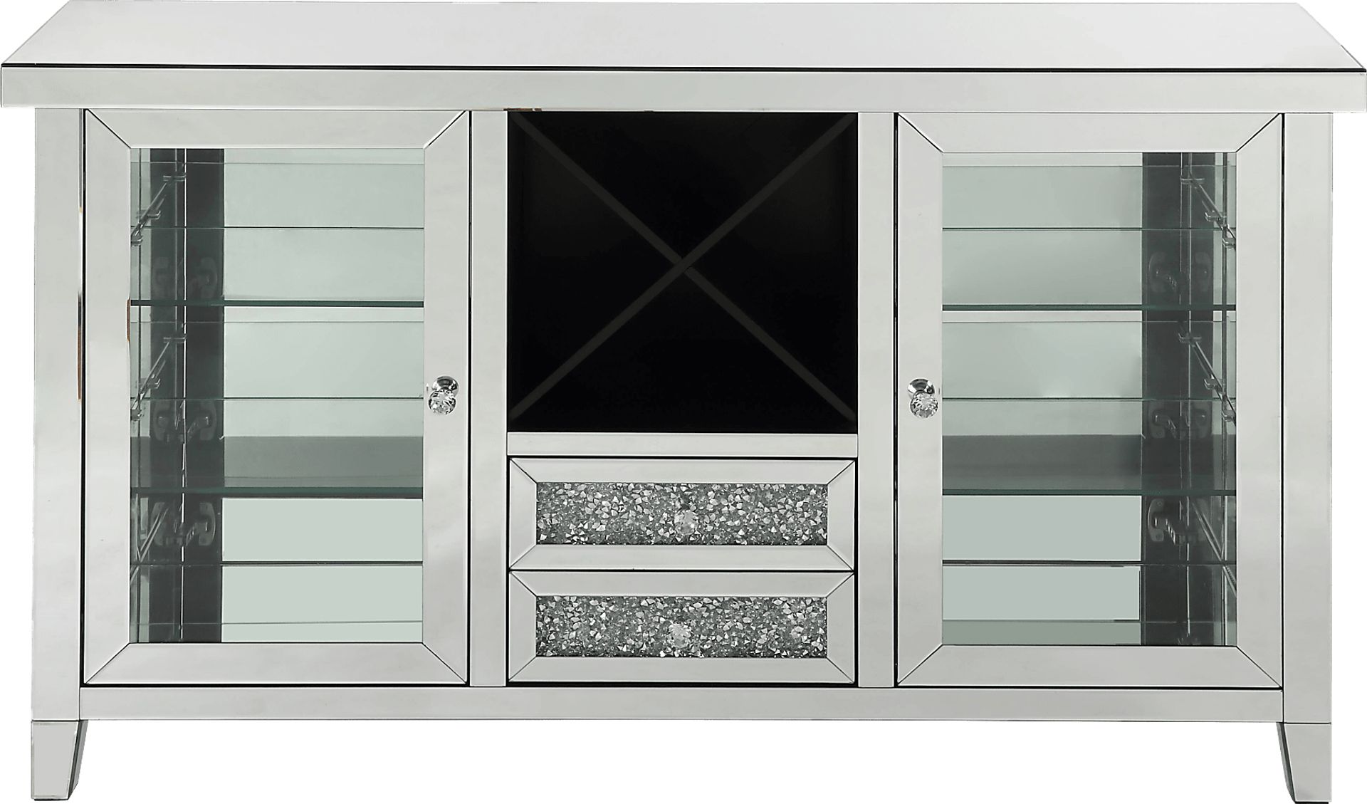 Charlane Silver Wine Cabinet - Image 1