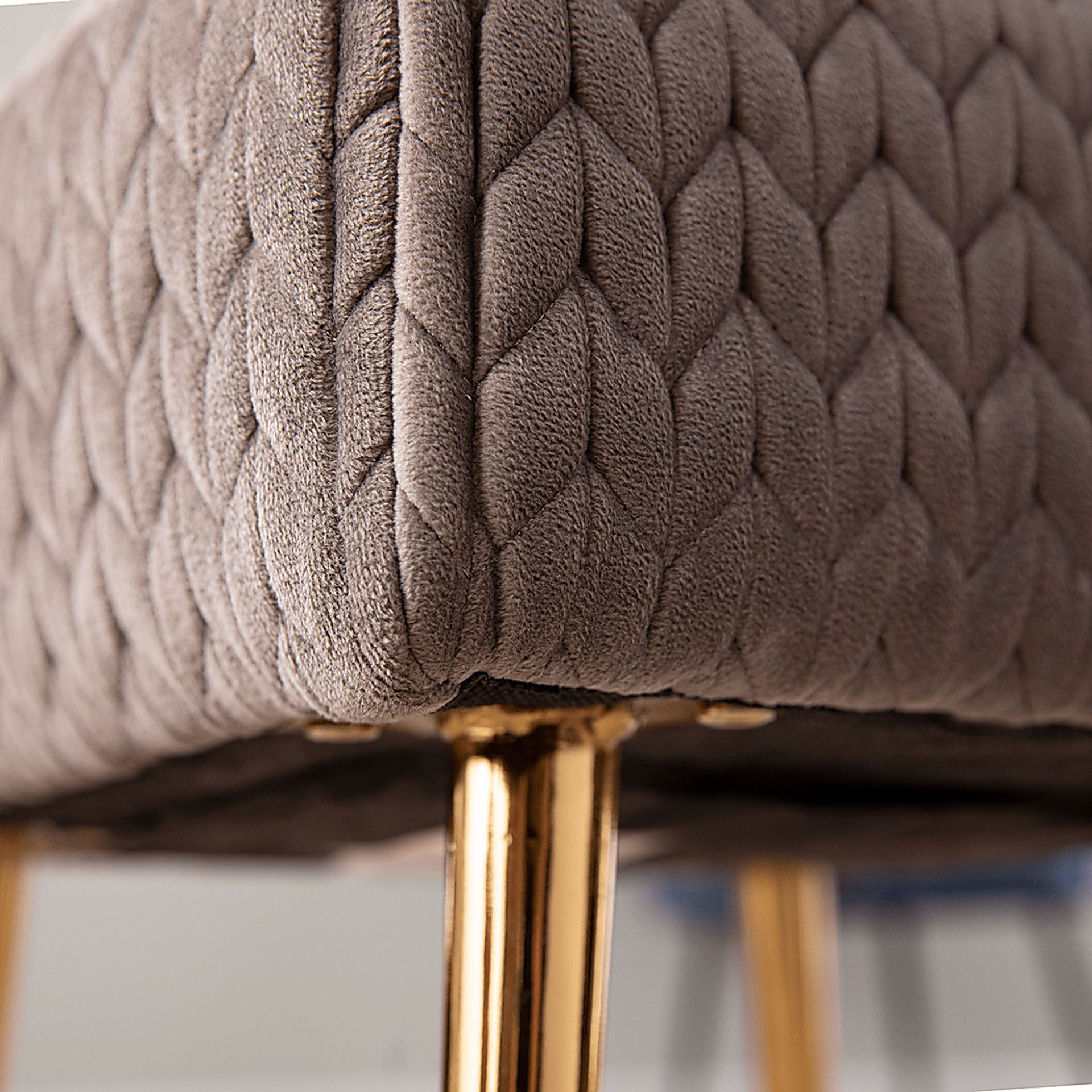 Charlcote Gray Ottoman - Image 4