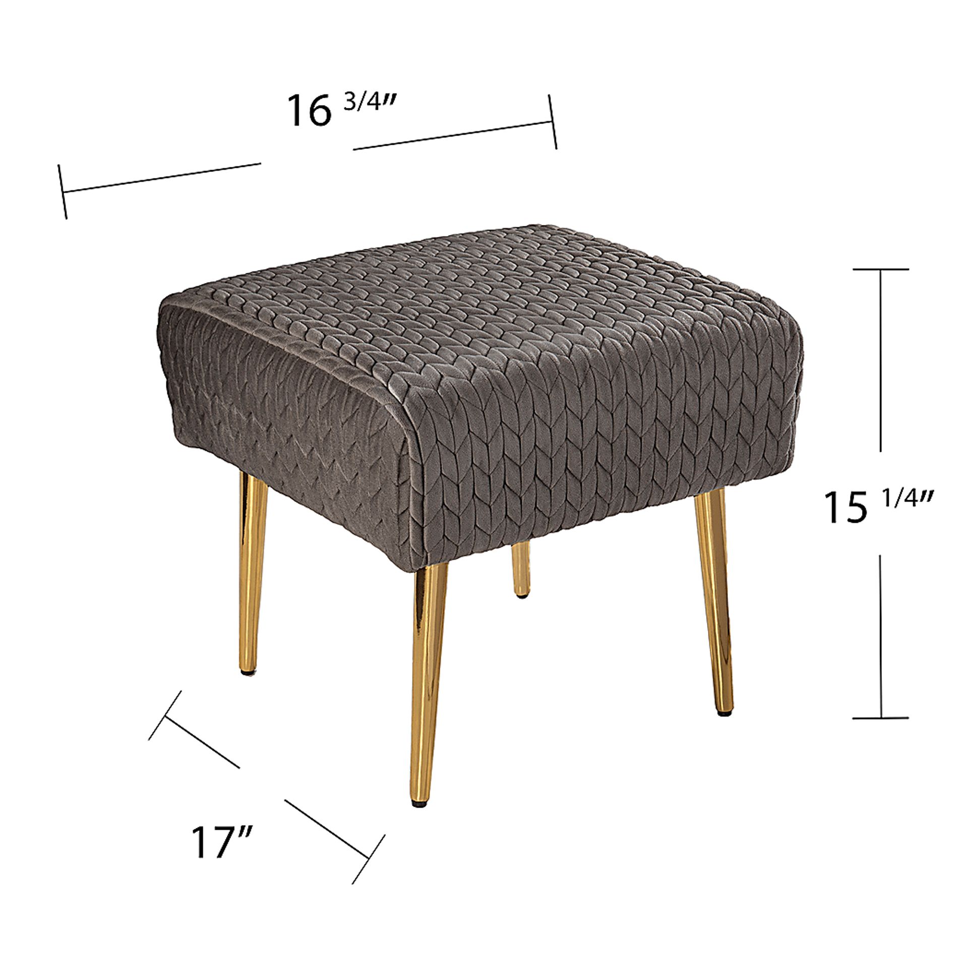 Charlcote Gray Ottoman - Image 7