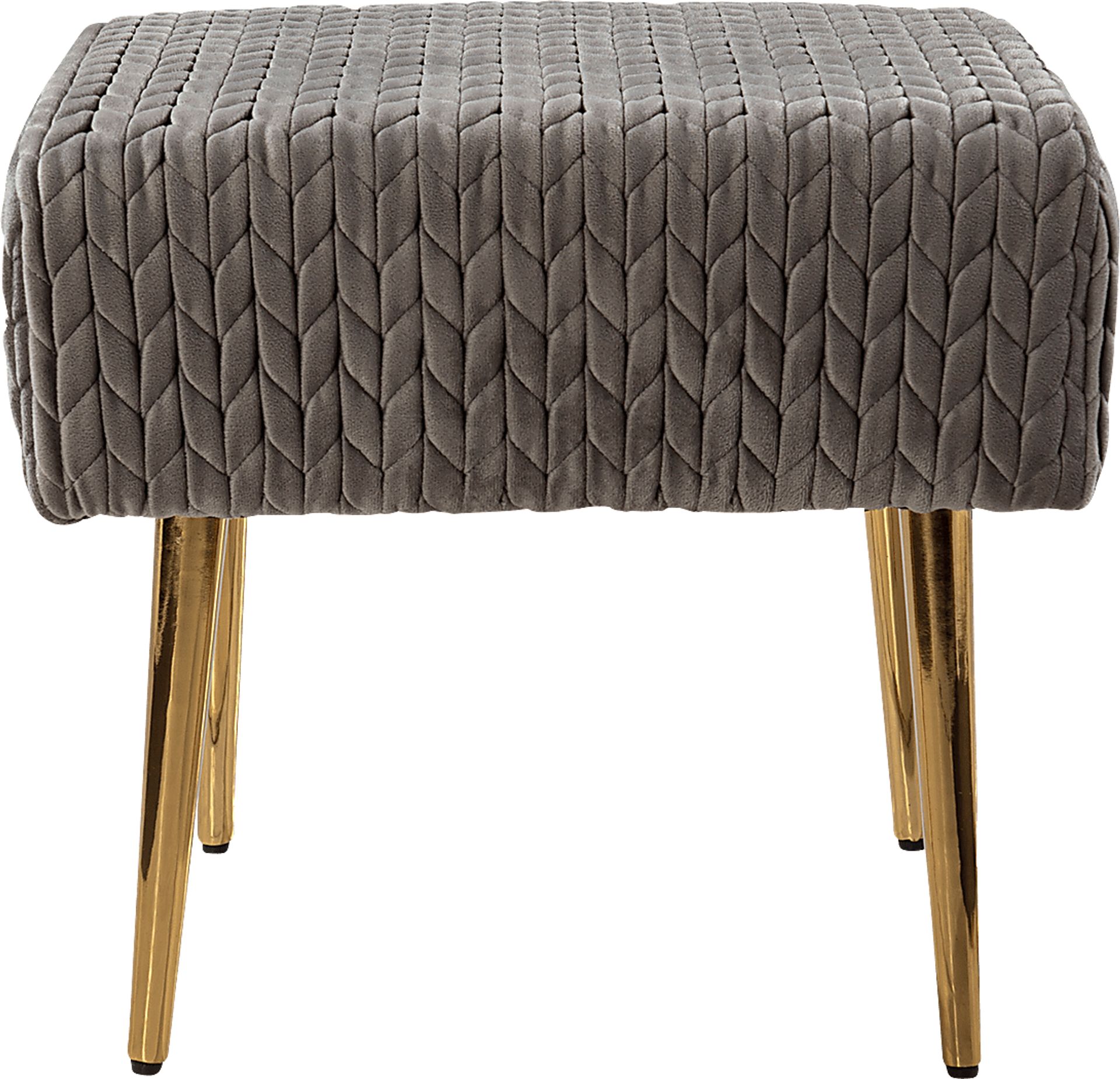 Charlcote Gray Ottoman - Image 1