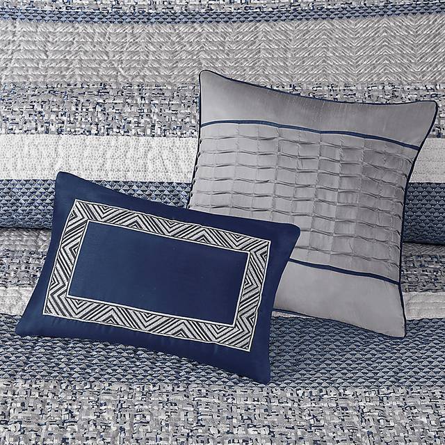 Charleagh Blue 6 pc Full/Queen Quilt Set - Thumbnail - Image 17