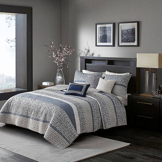 Charleagh Blue 6 pc Full/Queen Quilt Set - Thumbnail - Image 6
