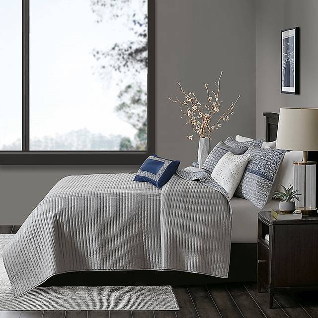 Charleagh Blue 6 pc Full/Queen Quilt Set - Thumbnail - Image 8