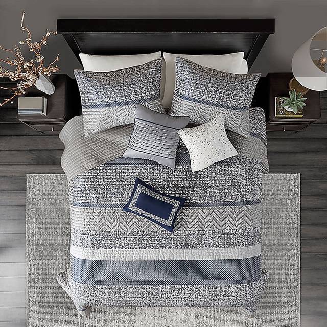 Charleagh Blue 6 pc Full/Queen Quilt Set - Thumbnail - Image 9