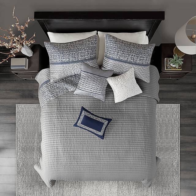 Charleagh Blue 6 pc Full/Queen Quilt Set - Thumbnail - Image 10