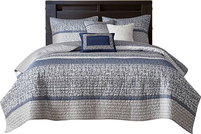 Charleagh Blue 6 pc Full/Queen Quilt Set - Thumbnail - Image 1