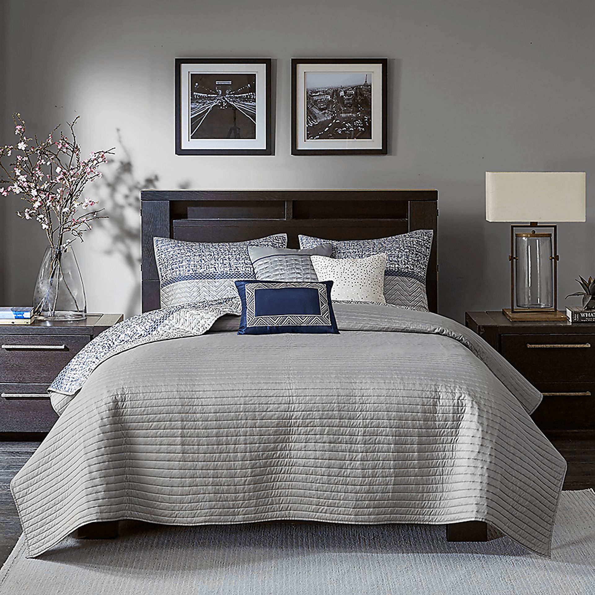 Charleagh Blue 6 pc King/Cal King Quilt Set - Image 3