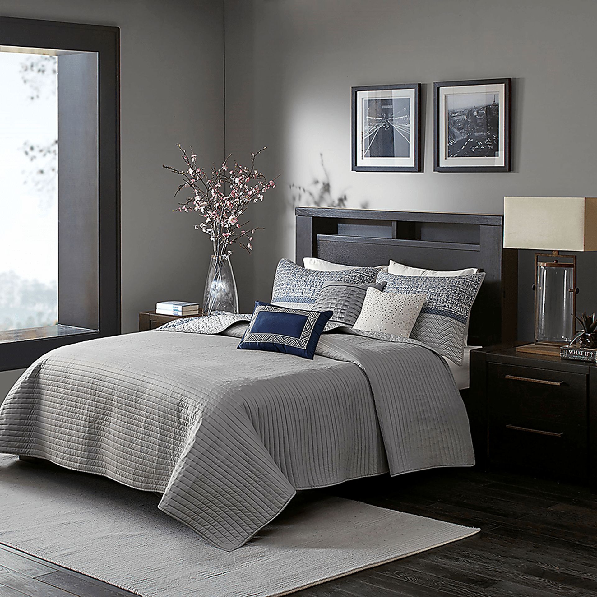 Charleagh Blue 6 pc King/Cal King Quilt Set - Image 5