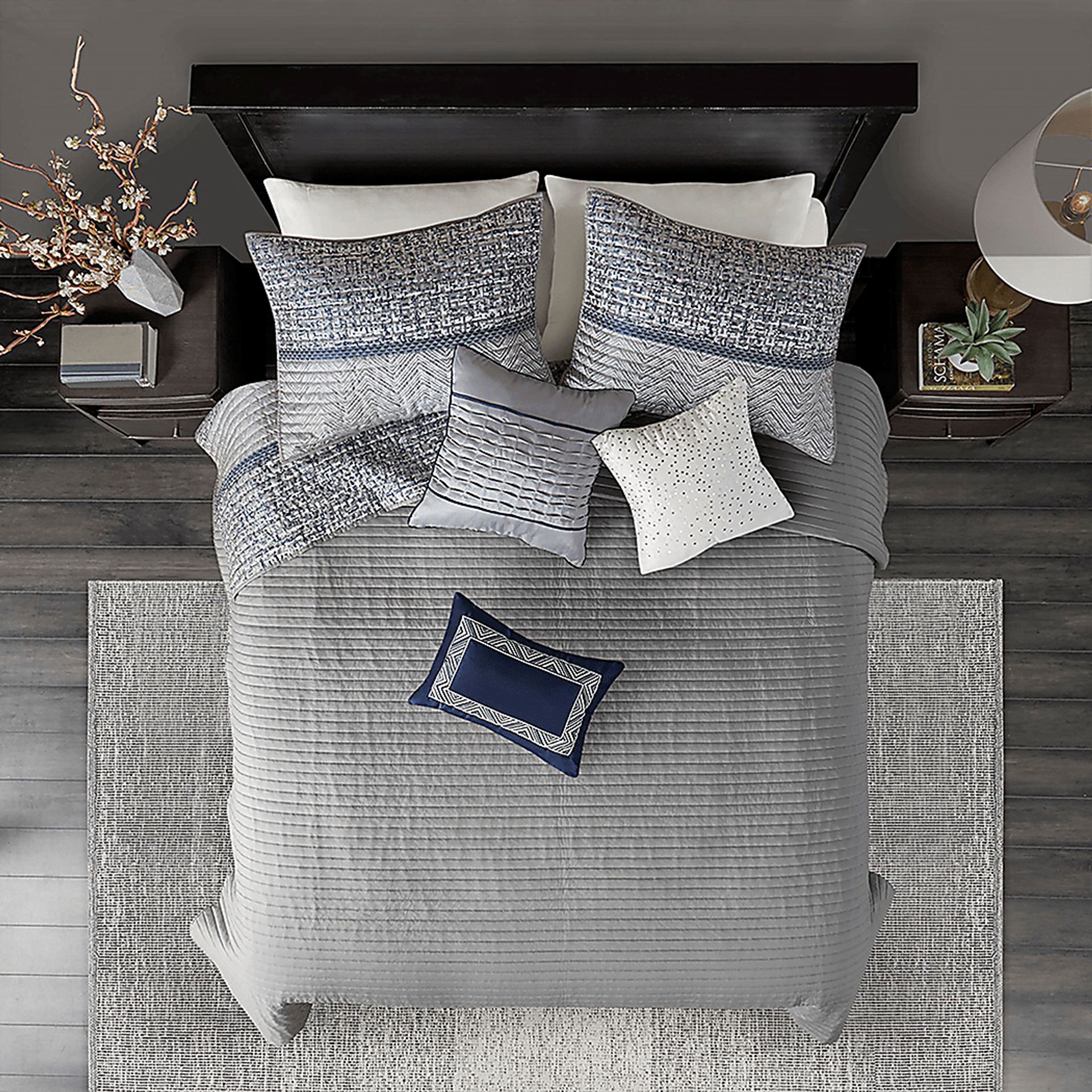Charleagh Blue 6 pc King/Cal King Quilt Set - Image 10