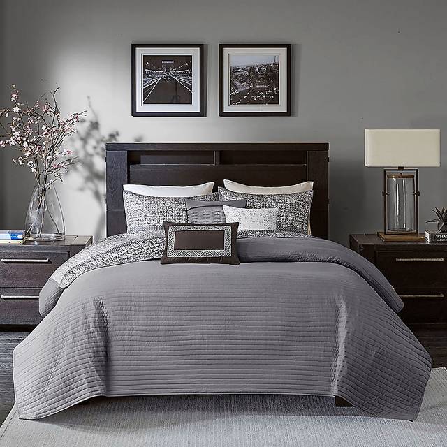 Charleagh Gray 6 pc King/Cal King Quilt Set - Thumbnail - Image 2