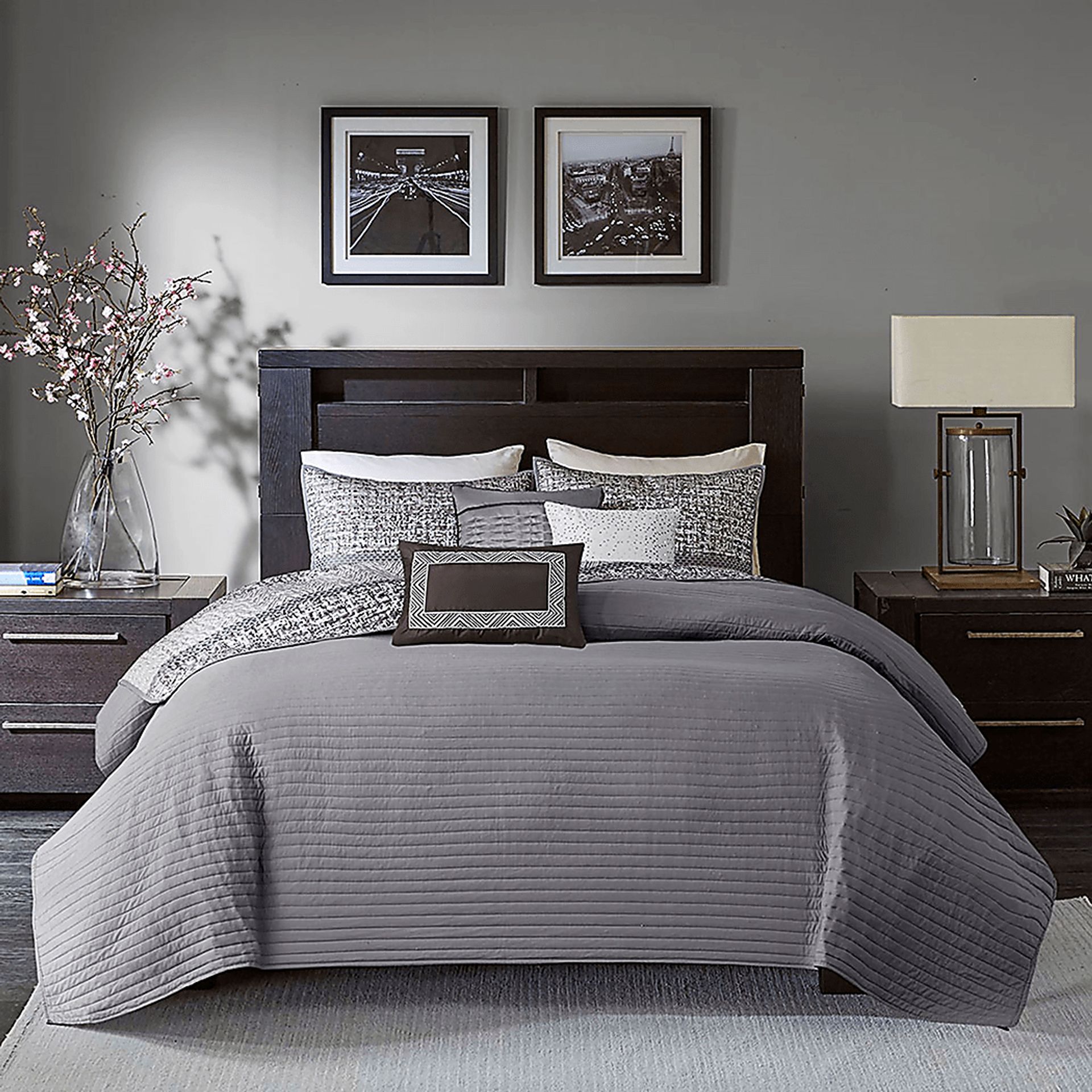 Charleagh Gray 6 pc King/Cal King Quilt Set - Image 2